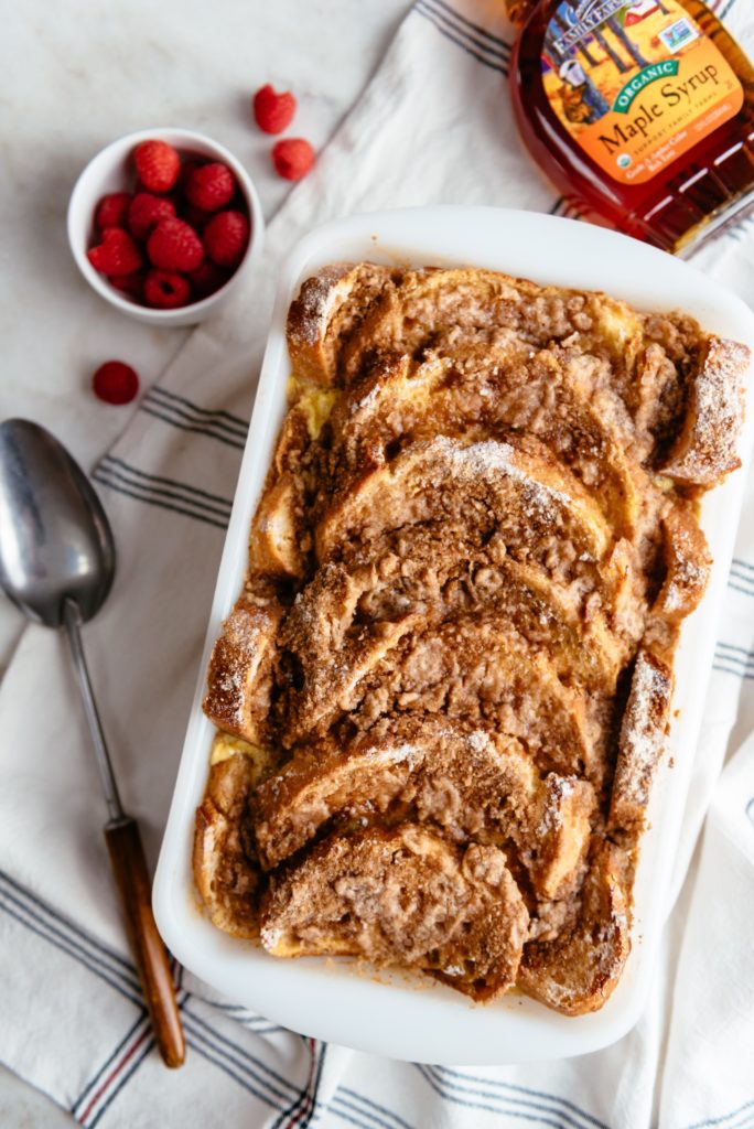 French Toast Bake With Maple Brown Sugar Topping Coombs Family Farms