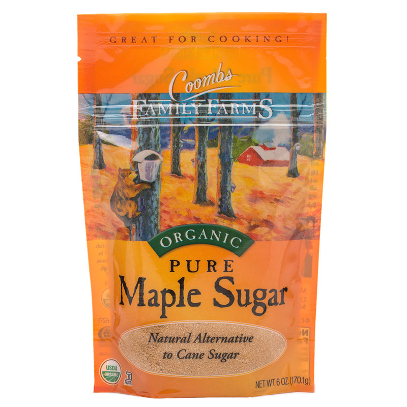 6 oz Resealable Pouch Organic Granules Maple Sugar
